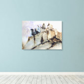 Chateau of Vianden, 1871 Canvas Afdruk (Insitu (Houten vloer))