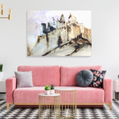 Chateau of Vianden, 1871 Canvas Afdruk (Insitu (Woonkamer))
