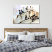Chateau of Vianden, 1871 Canvas Afdruk (Insitu (Slaapkamer))