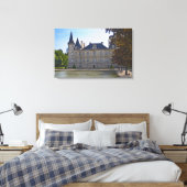 Chateau Pichon Longueville Baron en vijver Canvas Afdruk (Insitu (Slaapkamer))