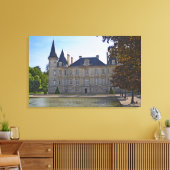 Chateau Pichon Longueville Baron en vijver Canvas Afdruk (Insitu (Woonkamer))
