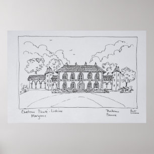 Chateau Prieure-Lichine, Margaux, Bordeaux Poster
