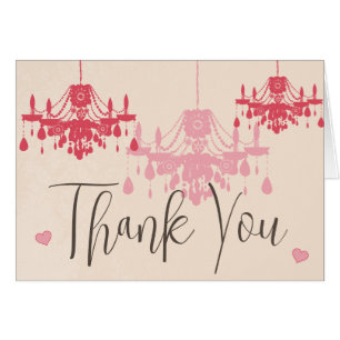 Chateau Roos Pink Chandelier Wedding Invitations