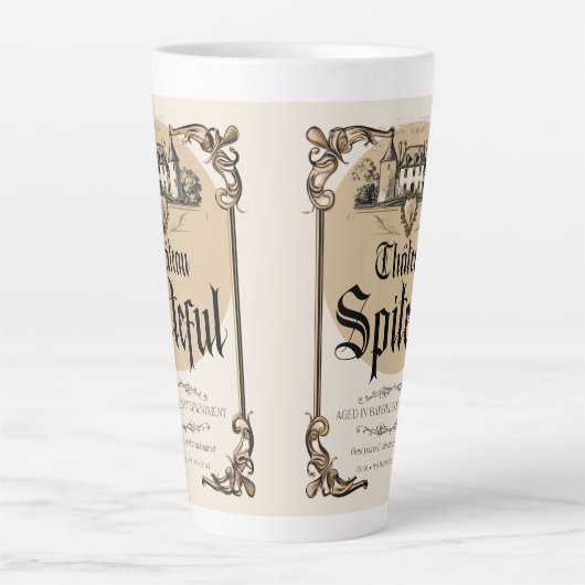 Château Spiteful - Gerijpt in vaten van wrok Latte Mok (Voorkant)