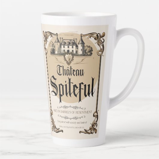 Château Spiteful - Gerijpt in vaten van wrok Latte Mok (Rechts)