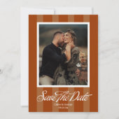Chateau Stripe Foto Bewaar de Datum Save The Date (Voorkant)