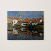 Chateau Tower, Vltava River, Cesky Krumlov Legpuzzel (Horizontaal)