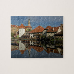 Chateau Tower, Vltava River, Cesky Krumlov Legpuzzel