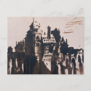 Chateau verrijkt door twee bruggen briefkaart