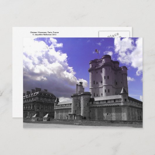 Chateau Vincennes, Parijs Briefkaart (Voorkant / Achterkant)