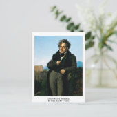 Chateaubriand Meditating van Anne Girodet-Trioson Briefkaart (Staand voorkant)