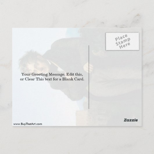 Chateaubriand Meditating van Anne Girodet-Trioson Briefkaart (Achterkant)