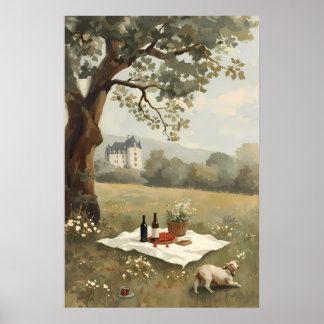 Chateaucore Picknick Schilderij Frans Platteland Poster