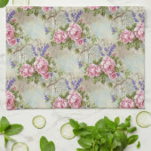 ChateauCore Pink Rose and Lavender Shabby Chic Theedoek (Gevouwen)