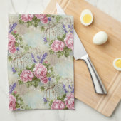 ChateauCore Pink Rose and Lavender Shabby Chic Theedoek (Quarter Fold)