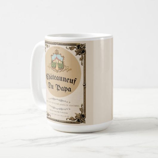 Châteauneuf du Papa Mok – Funny Dad Parodie Gift (Voorkant links)