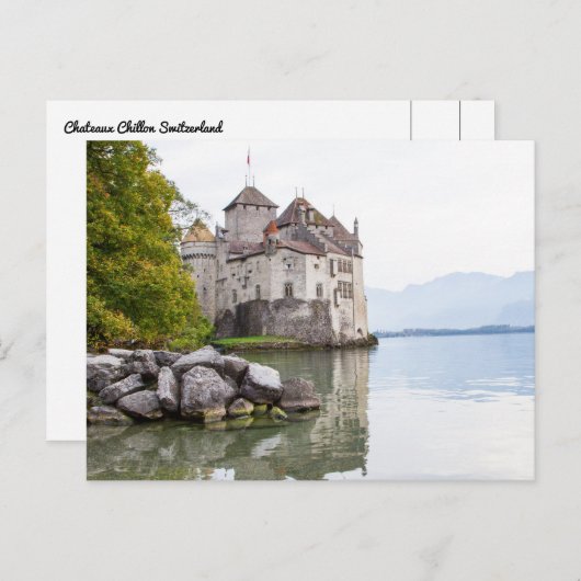 Chateaux Chillon Zwitserland Briefkaart (Voorkant / Achterkant)