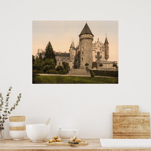 Chateaux de Bourbon-Busset, Vichy,  Frankrijk Poster (Keuken)