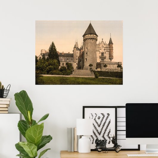 Chateaux de Bourbon-Busset, Vichy,  Frankrijk Poster (Thuiskantoor)