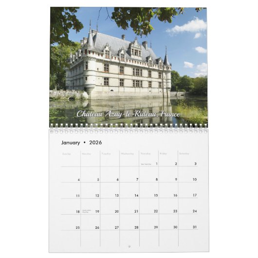 Châteaux van de Loirevallei - Paleizen in Frankrij Kalender (Jan 2026)