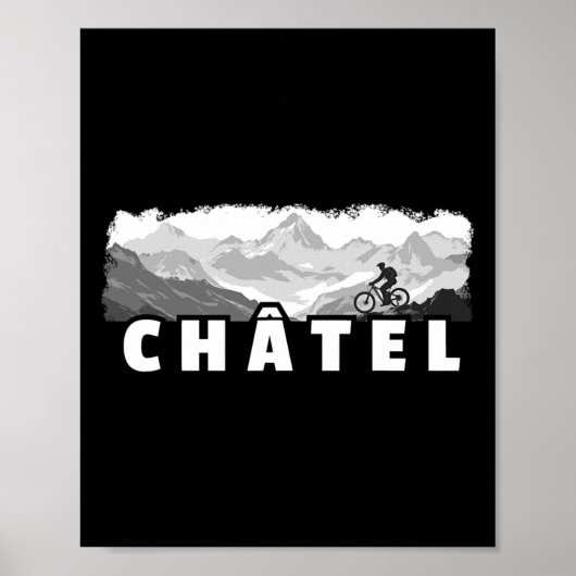 Châtel Frankrijk Mountainbiken Mtb Fietsen Poster (Voorkant)