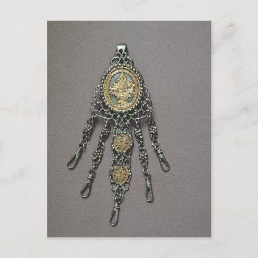 Chatelaine, eind 18e eeuw briefkaart (Voorkant)