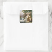 Chatelaïnen Vierkante Sticker (Tas)