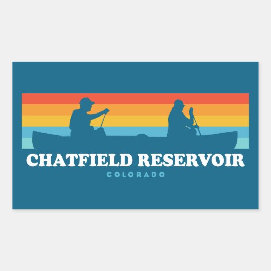 Chatfield Reservoir Colorado Canoe Rechthoekige Sticker (Voorkant)