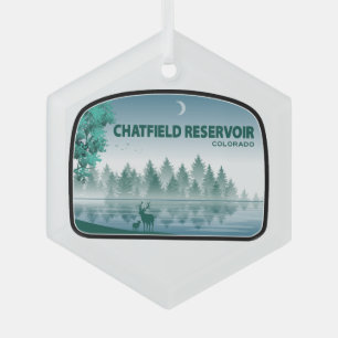 Chatfield Reservoir Colorado Herten Glas Ornament