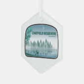 Chatfield Reservoir Colorado Herten Glas Ornament (Voorkant links)