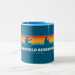 Chatfield Reservoir Colorado Kano Tweekleurige Koffiemok
