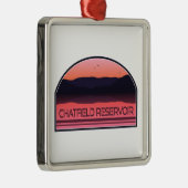 Chatfield Reservoir Colorado Red Sunrise Metalen Ornament (Rechts)