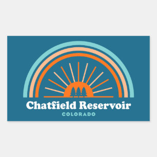 Chatfield Reservoir Colorado Regenboog Rechthoekige Sticker