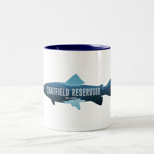 Chatfield Reservoir Colorado Vis Tweekleurige Koffiemok