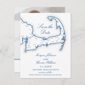 Chatham Bars Inn Cape Cod Bruiloft Bewaar de datum Save The Date (Voorkant / Achterkant)