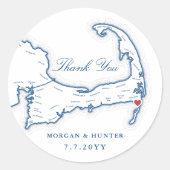 Chatham Bars Inn Cape Cod Hartelijk dank voor uw h Ronde Sticker (Voorkant)