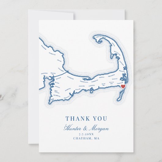Chatham Bars Inn Cape Cod trouwfoto Bedankkaart (Voorkant)