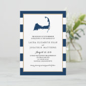 Chatham Cape Cod Kaart met hart | Bruiloft (Staand voorkant)