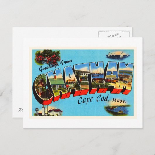 Chatham Cape Cod Massachusetts MA Travel Souvenir Briefkaart (Voorkant / Achterkant)