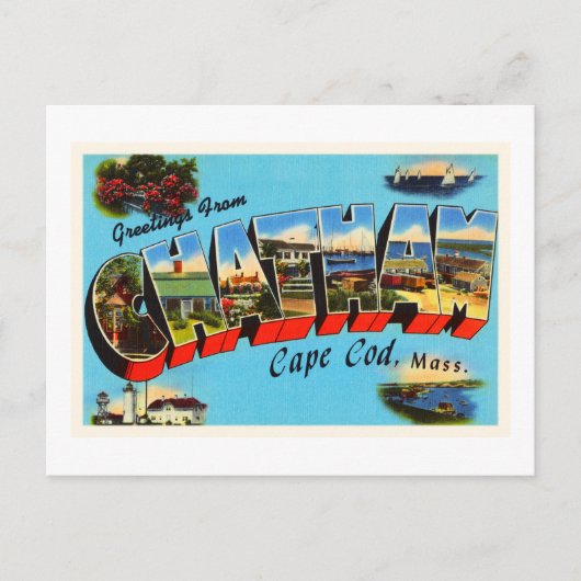 Chatham Cape Cod Massachusetts MA Travel Souvenir Briefkaart (Voorkant)