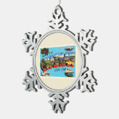 Chatham Cape Cod Massachusetts MA Travel Souvenir Tin Sneeuwvlok Ornament (Rechts)