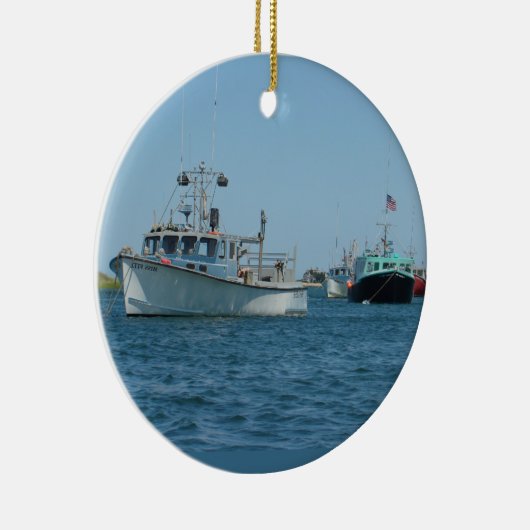 Chatham Harbour Boats Keramisch Ornament (Rechts)