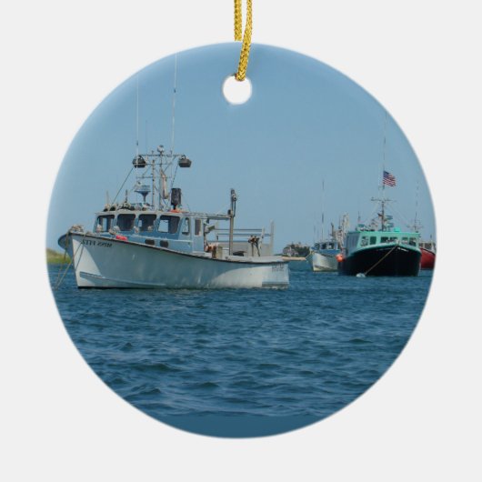 Chatham Harbour Boats Keramisch Ornament (Voorkant)