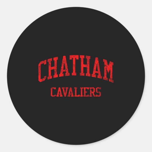 Chatham High School Hs Chatham Ronde Sticker (Voorkant)