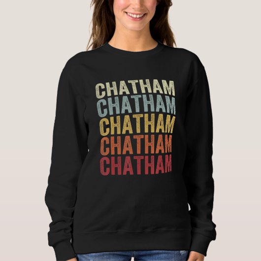 Chatham Illinois Chatham IL Retro Vintage Text Trui (Voorkant)