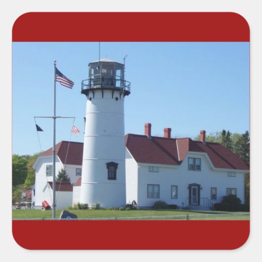 Chatham Light Vierkante Sticker (Voorkant)