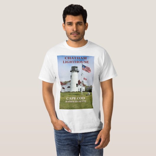 Chatham Lighthouse, Massachusetts T-shirt (Voorkant volledig)
