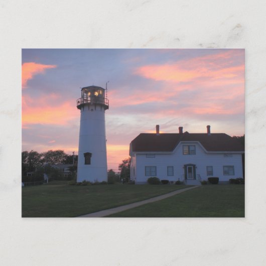 Chatham Lighthouse Sunset Briefkaart (Voorkant)