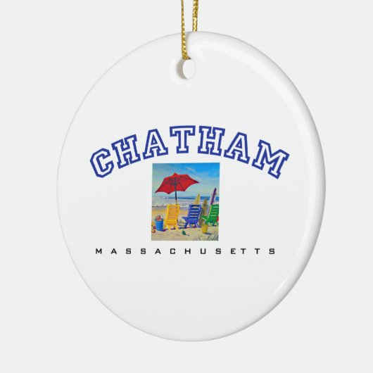 Chatham, MA - Beach Keramisch Ornament (Links)