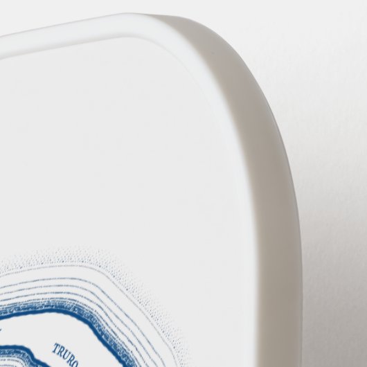 Chatham MA Kaart Navy Blue Monogram Pickleball Paddle (Links Detail)